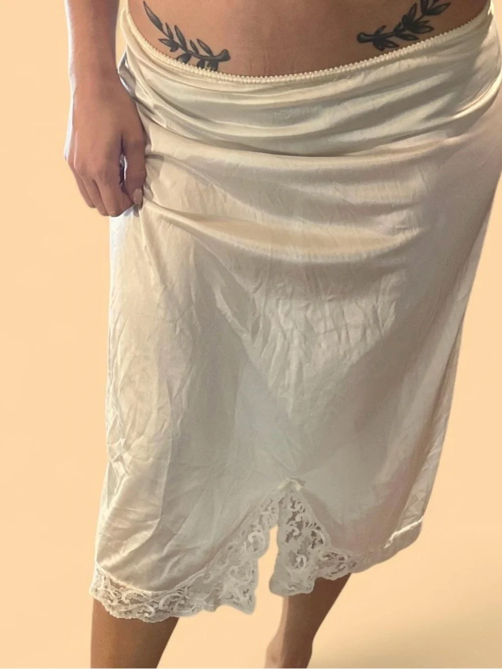 Vintage 70s/80s Nice ‘N Spicy White Slip Skirt